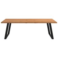 Eettafel Loo met natuurlijke rand 240x120x74 cm massief eikenhout