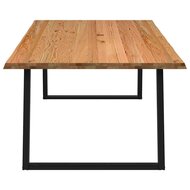 Eettafel Loo met natuurlijke rand 240x120x74 cm massief eikenhout