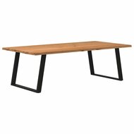 Eettafel Loo met natuurlijke rand 240x120x74 cm massief eikenhout