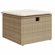 11-delige Loungeset Limo met kussens poly rattan beige