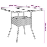 3-delige Tuinset Gerard met kussens poly rattan en acaciahout zwart