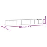 Plantenbak verhoogd 360x80x40 cm cortenstaal