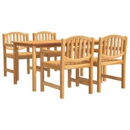 5-delige Tuinset Maria massief teakhout  - Tafel met 4 stoelen