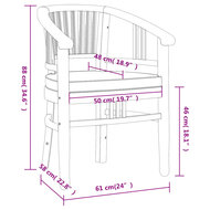 5-delige Tuinset Karma massief teakhout - tafel 150cm - 4 stoelen