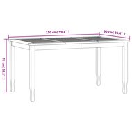 5-delige Tuinset Karma massief teakhout - tafel 150cm - 4 stoelen