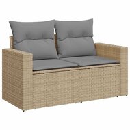 11-delige Loungeset Unic met kussens poly rattan beige