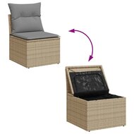 11-delige Loungeset Unic met kussens poly rattan beige