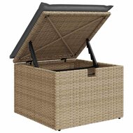 11-delige Loungeset Unic met kussens poly rattan beige