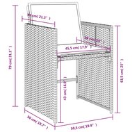 9-delige Tuinset Mischa met kussens poly rattan beige