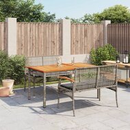 3-delige Tuinset Bergsma met kussens poly rattan grijs