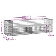 Tuinbank schanskorfontwerp 244x71x65,5 cm massief grenenhout