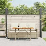 Tuinbank Calipso 3-zits met kussens &amp; tafel poly rattan beige