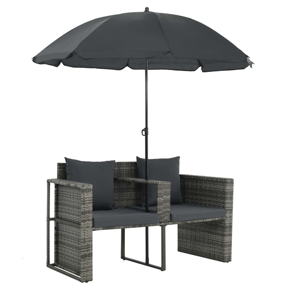 rattan garden sets with parasol