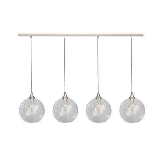 Hanglamp Calvello 4 bollen helder glas lamp