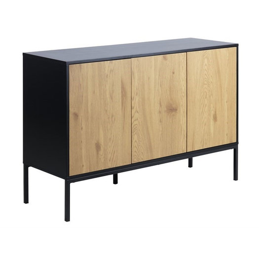 Dressoir Honkytonk zwart met hout sideboard