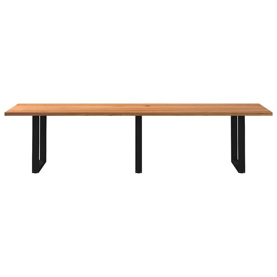 Meubelen-Online Eettafel Living rechthoekig 320x90x74 cm massief eikenhout lichtbruin