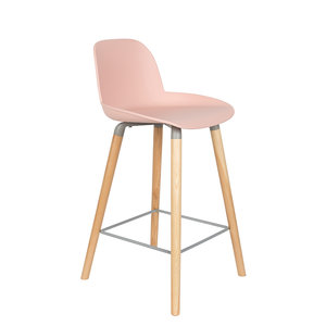 Counter chair Albert Kuip roze barkruk merk Zuiver